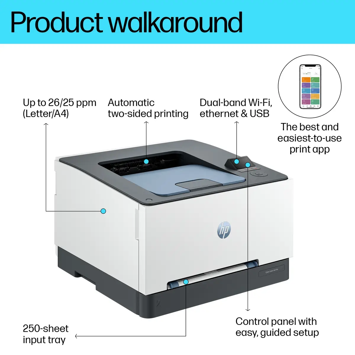 Color LaserJet Pro 3202dw A4 Farblaserdrucker 600x600dpi 25ppm Duplex