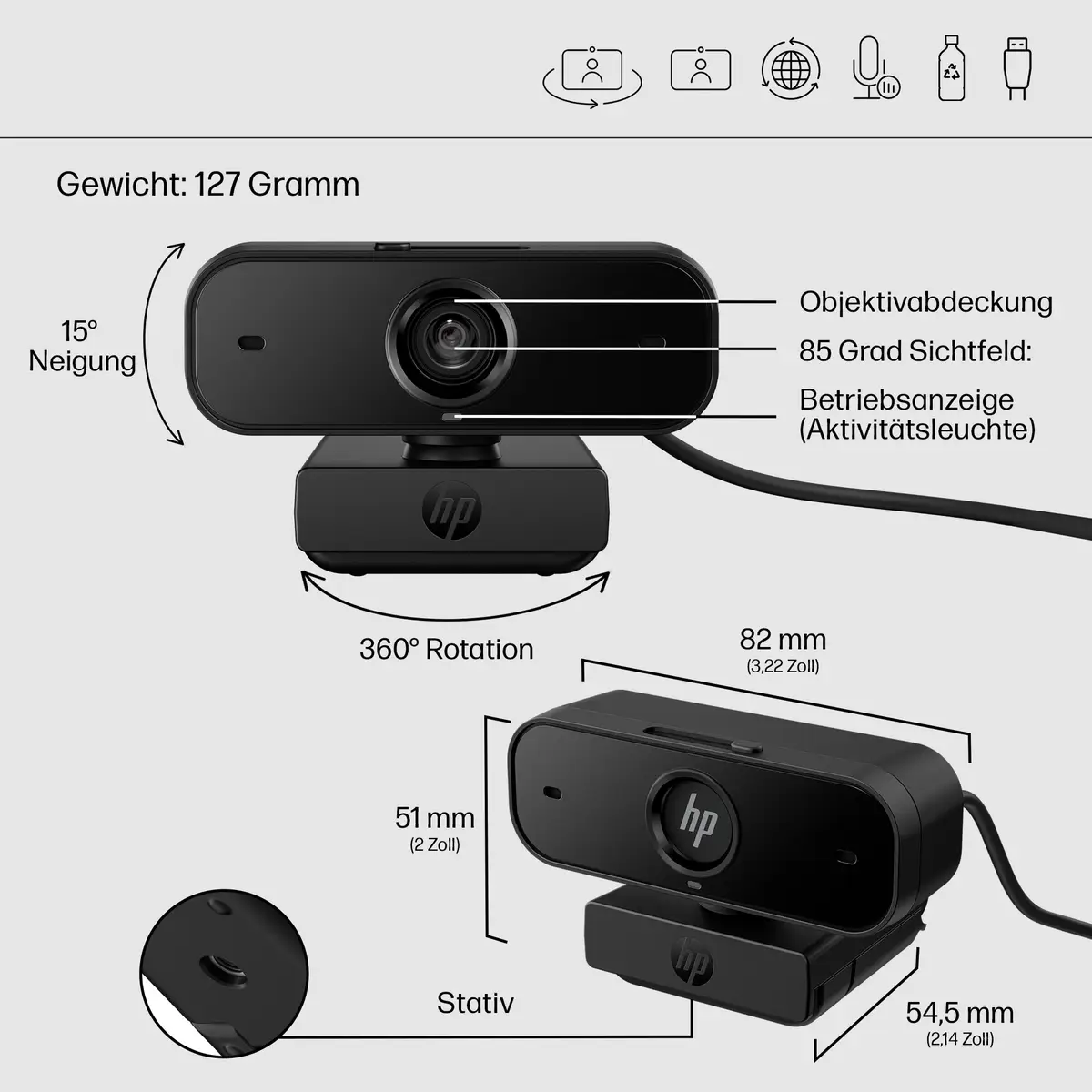 435 Webcam 1920x1080 Pixel 2MPixel Audio USB 2.0
