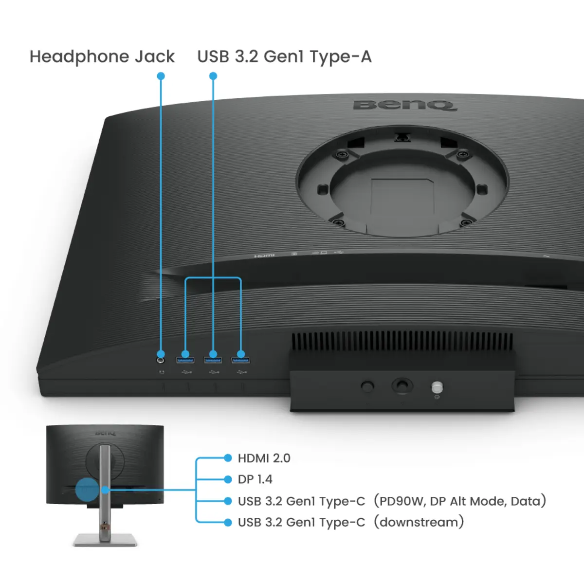 RD240Q LED-Monitor 61,2 cm 24,1" 2560x1600 WQXGA 60 Hz IPS 300 cd/m² 1000:1 HDR10 5 ms HDMI DisplayPort USB-C Headset / Lautsprecher Schwarz