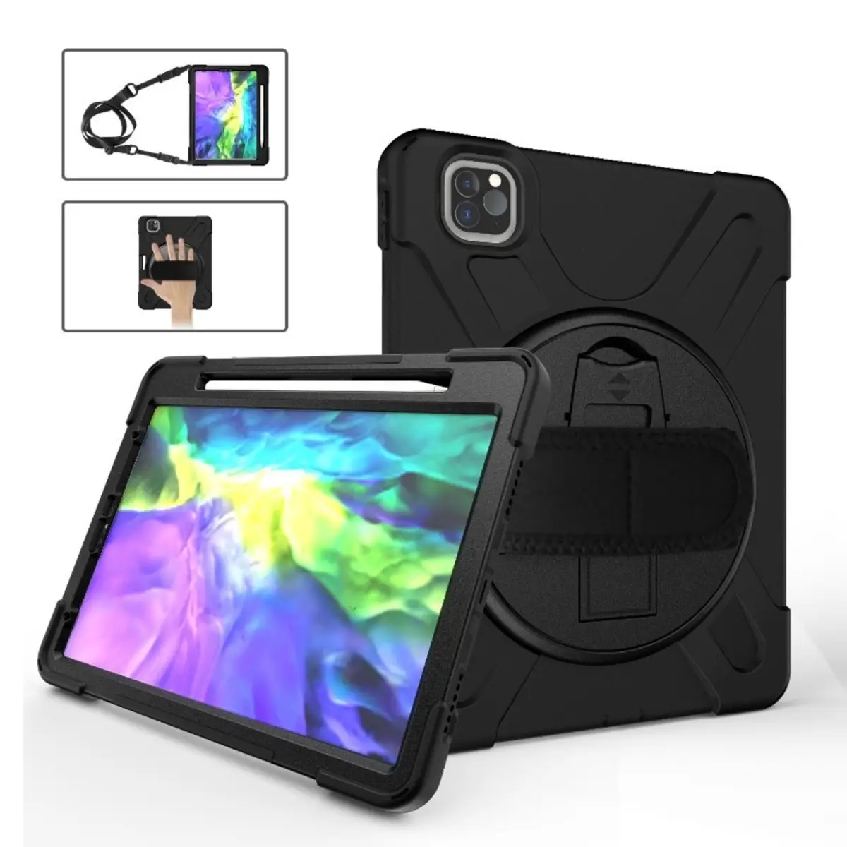 JLC Schwarze Wolverine mit Bildschirm Hülle für Apple iPad Pro 2024 27,9 cm 11"