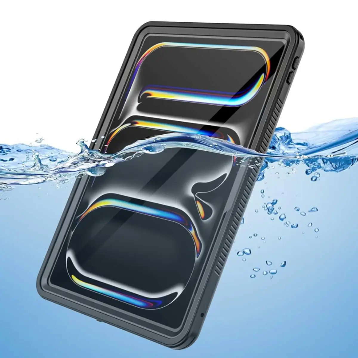 JLC IP68 Wasserdichte Tasche mit 360°-Komplettschutz für Apple iPad 2022 27,7 cm 10,9" Schwarz Transparent