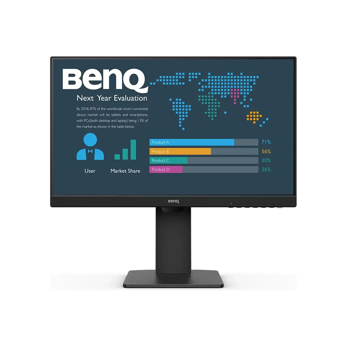BL2486TC LED-Monitor 60,5cm 23,8" 1920x1080 Full HD 1080p 100 Hz IPS 250 cd/m² 1300:1 5 ms HDMI DisplayPort USB-C Lautsprecher