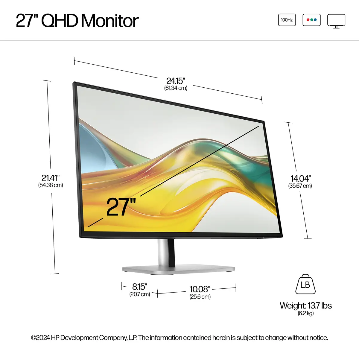 Serie 5 Pro 27-Zoll-QHD-Monitor – 527pq, 68,6 cm (27"), 2560 x 1440 Pixel, Quad HD, LCD, 5 ms, Schwarz