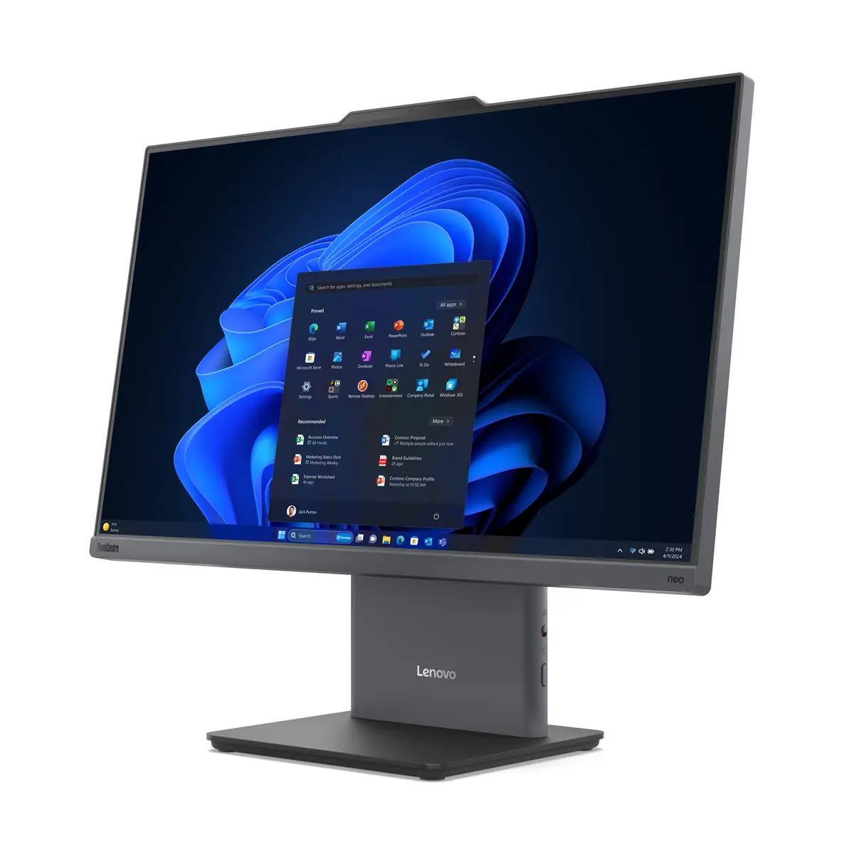TC neo 50a 24 G5 i5-13420H 60,5cm 23,8" 1920x1080 Pixel Touchscreen All-in-One-PC 16 GB DDR5-SDRAM 512 GB SSD W11P Wi-Fi 6 (802.11ax) Grau