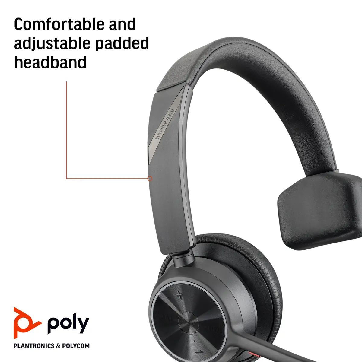 Poly Voyager 4310 Headset On-Ear Bluetooth Schwarz