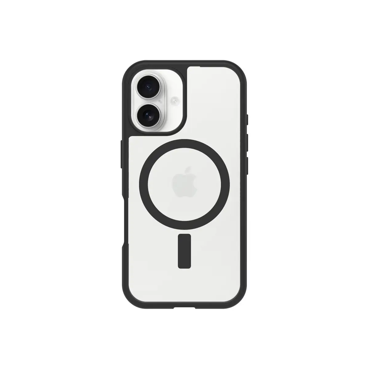 React Series Hülle für Apple iPhone 16 kompatibel mit MagSafe Black Crystal Ttransparent/schwarz