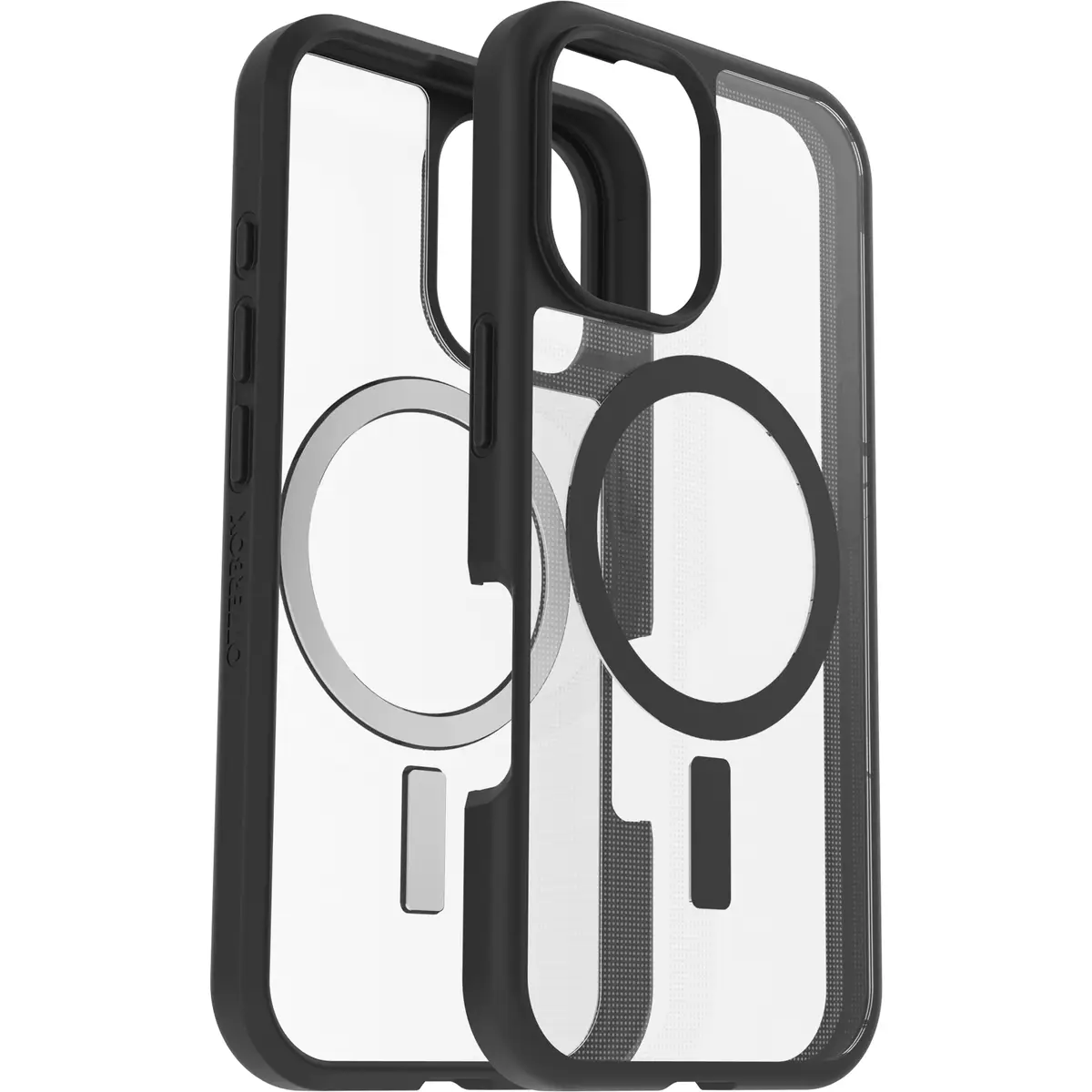 React Series Hülle für Apple iPhone 16 kompatibel mit MagSafe Black Crystal Ttransparent/schwarz