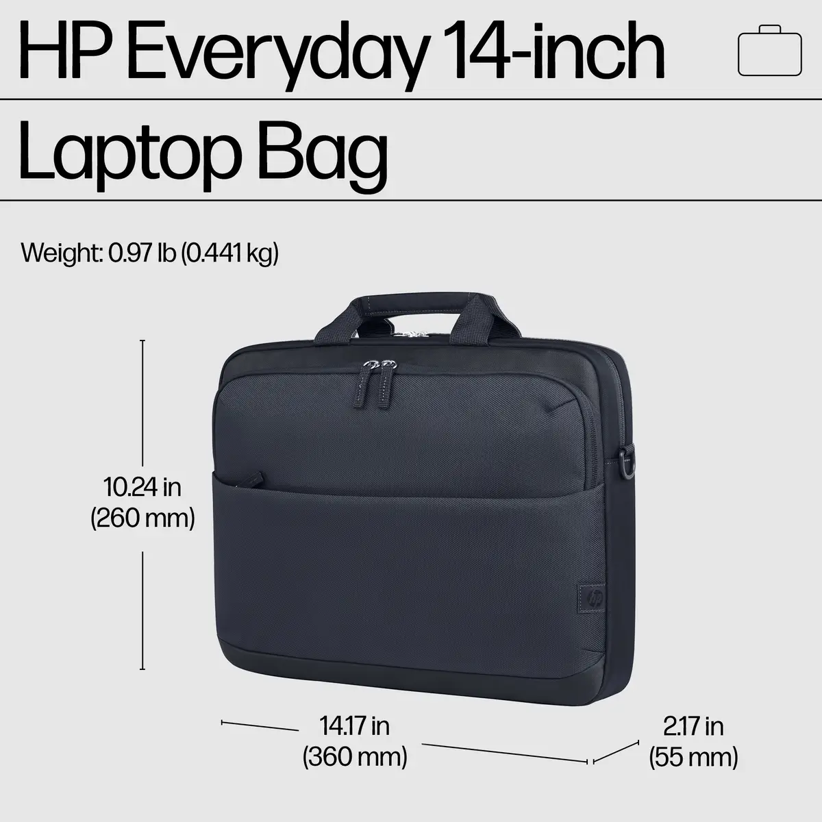 Everyday 14 Zoll Laptop-Tasche, Aktenkoffer, 35,8 cm (14.1"), Schultergurt, 440 g