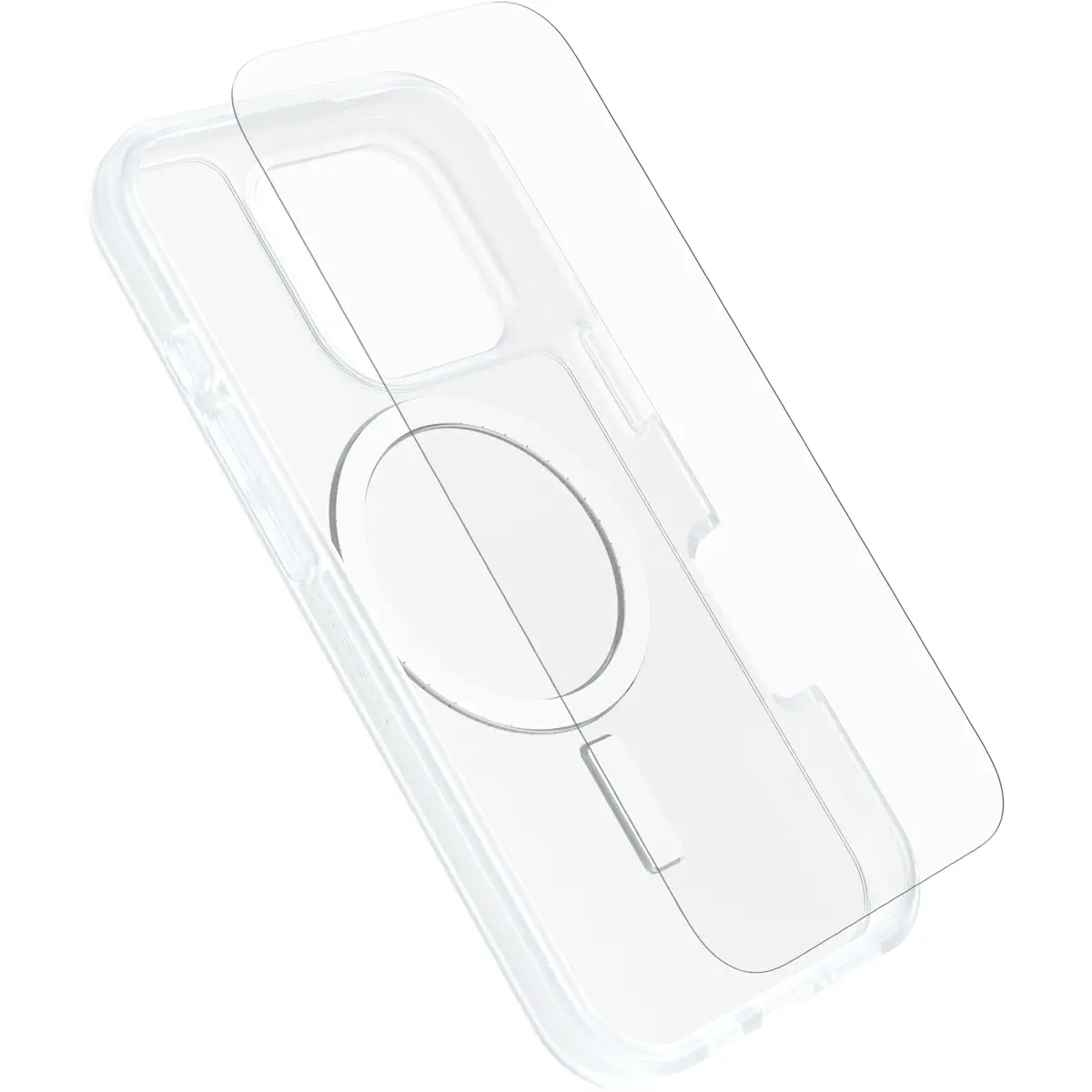 React Series Hülle mit Premium Glas-Displayschutz für Apple iPhone 16 Pro kompatibel mit MagSafe klar