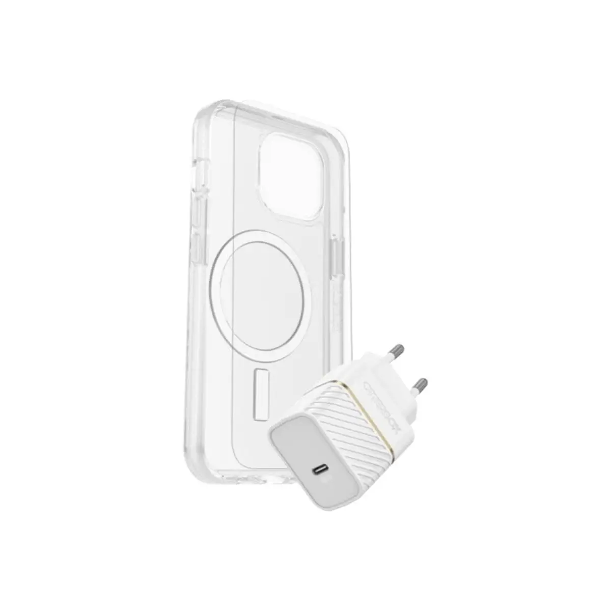 Symmetry Series Hülle mit Premium Glas-Displayschutz und Schnelllade-Wandladegerät USB-C 30 W für Apple iPhone 16 Pro kompatibel mit MagSafe klar