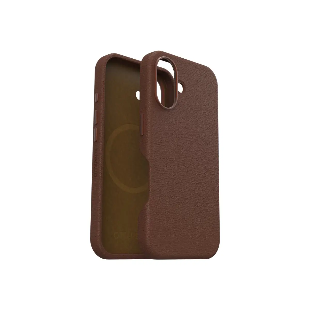Symmetry Series Hülle für Apple iPhone 16 kompatibel mit MagSafe Kaktusleder Polyurethan rich adobe (brown)