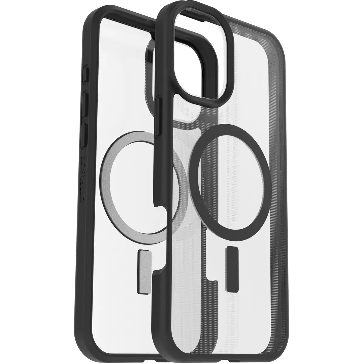 React Series Hülle für Apple iPhone 16 Plus kompatibel mit MagSafe Black Crystal (transparent/schwarz)