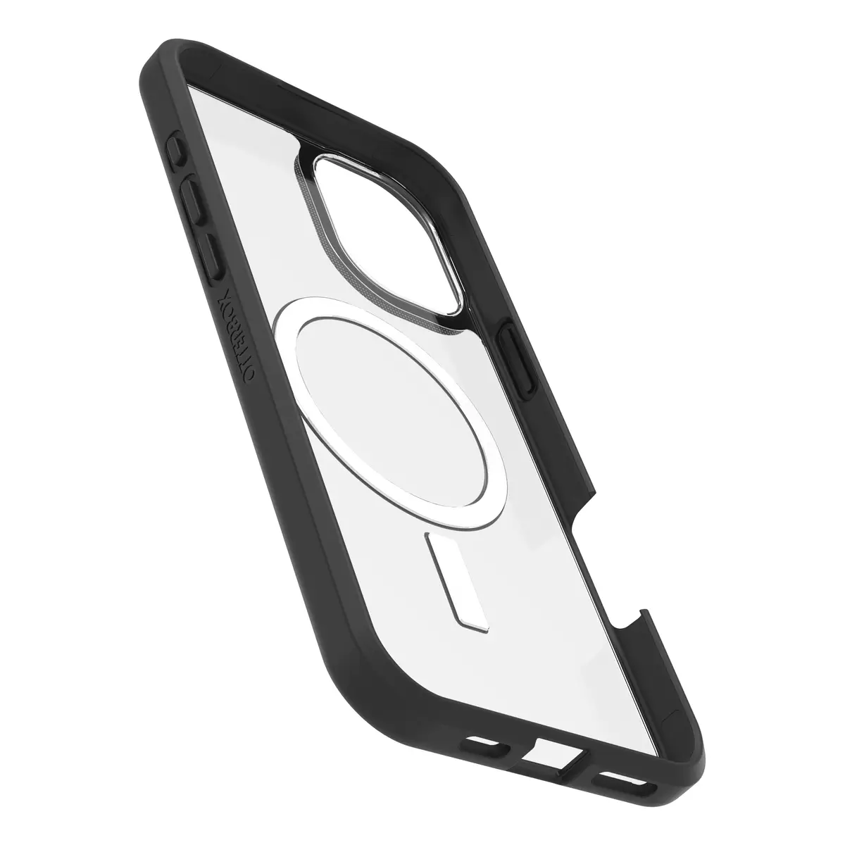React Series Hülle für Apple iPhone 16 Plus kompatibel mit MagSafe Black Crystal (transparent/schwarz)