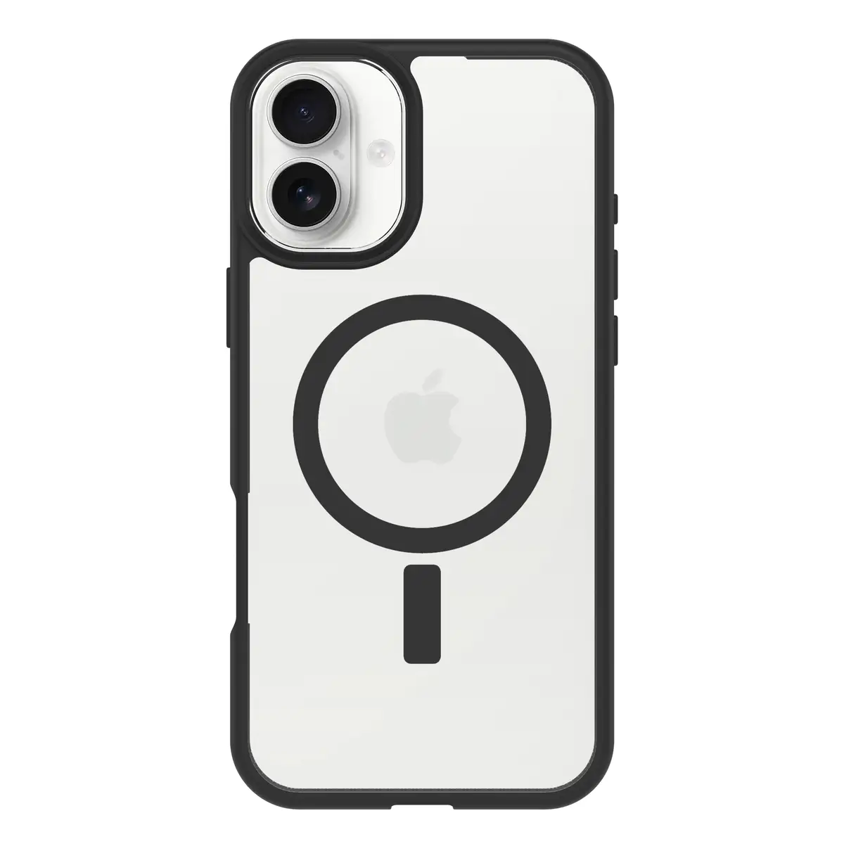 React Series Hülle für Apple iPhone 16 Plus kompatibel mit MagSafe Black Crystal (transparent/schwarz)