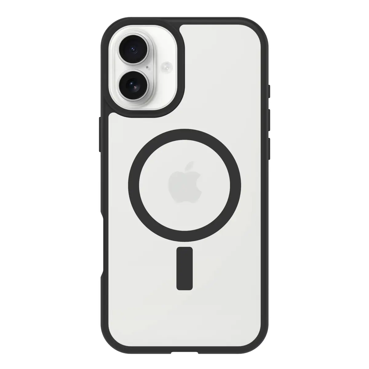 React Series Hülle für Apple iPhone 16 Plus kompatibel mit MagSafe Black Crystal (transparent/schwarz)