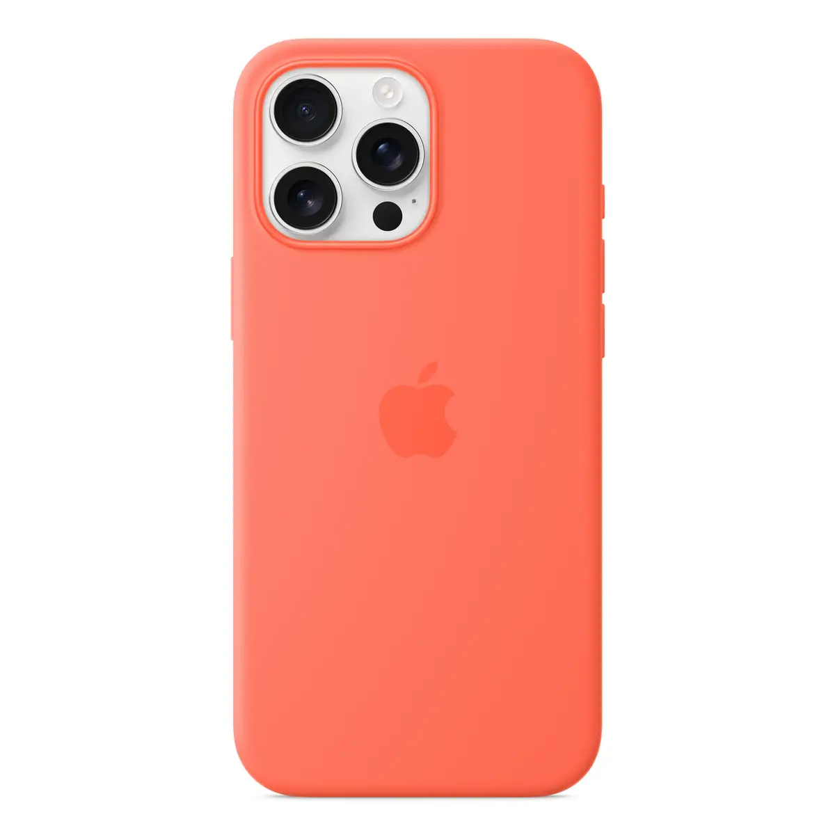Silikon Case mit MagSafe für iPhone 16 Pro Max Mandarine