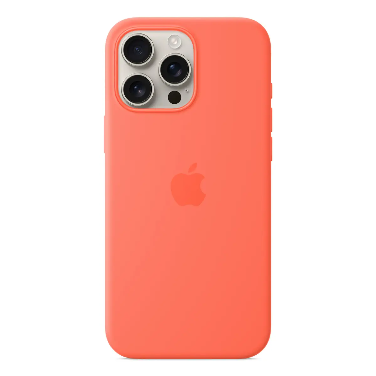 Silikon Case mit MagSafe für iPhone 16 Pro Max Mandarine