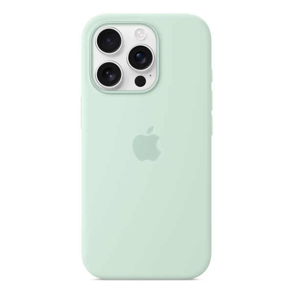 Silikon Case mit MagSafe für iPhone 16 Pro Aquamarin