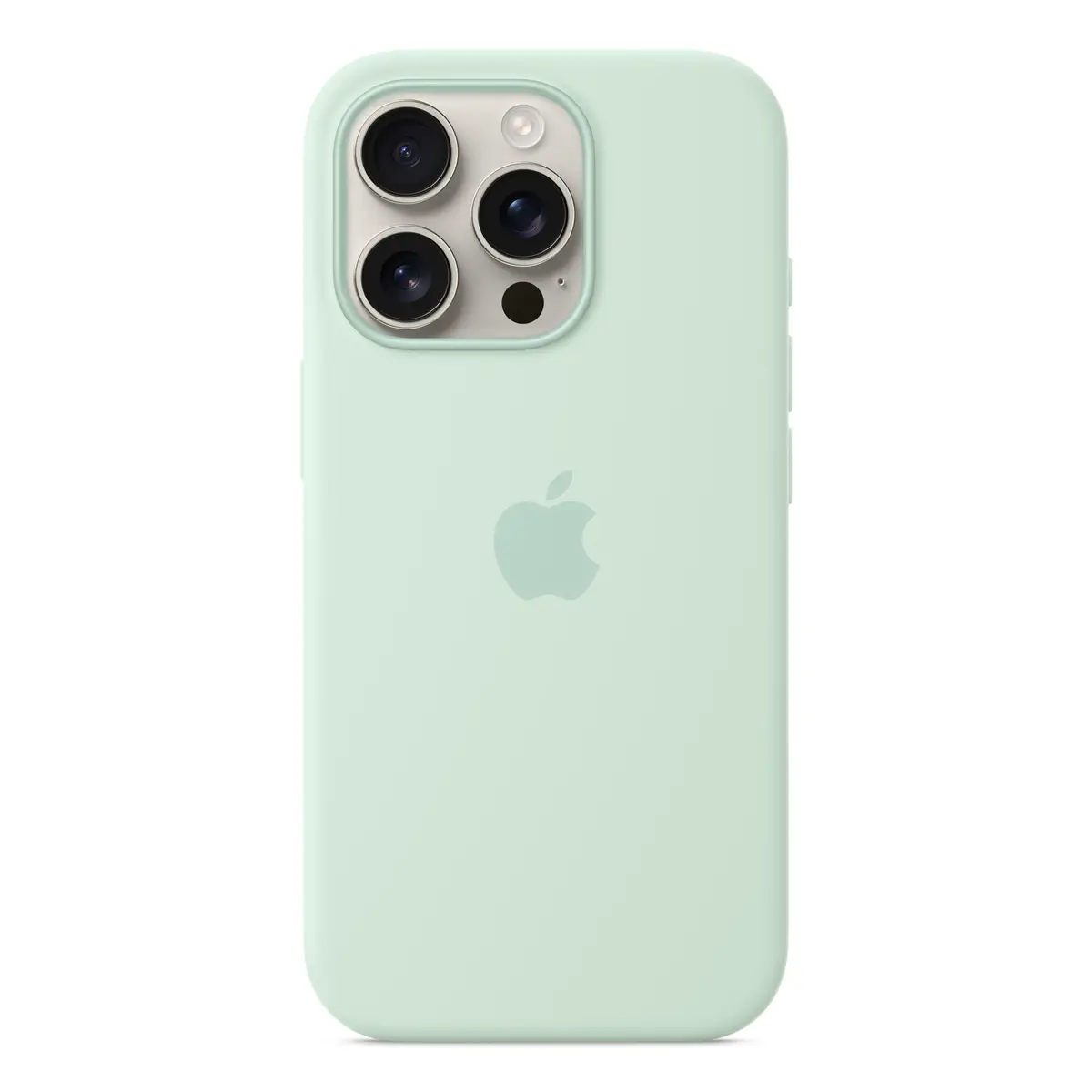 Silikon Case mit MagSafe für iPhone 16 Pro Aquamarin