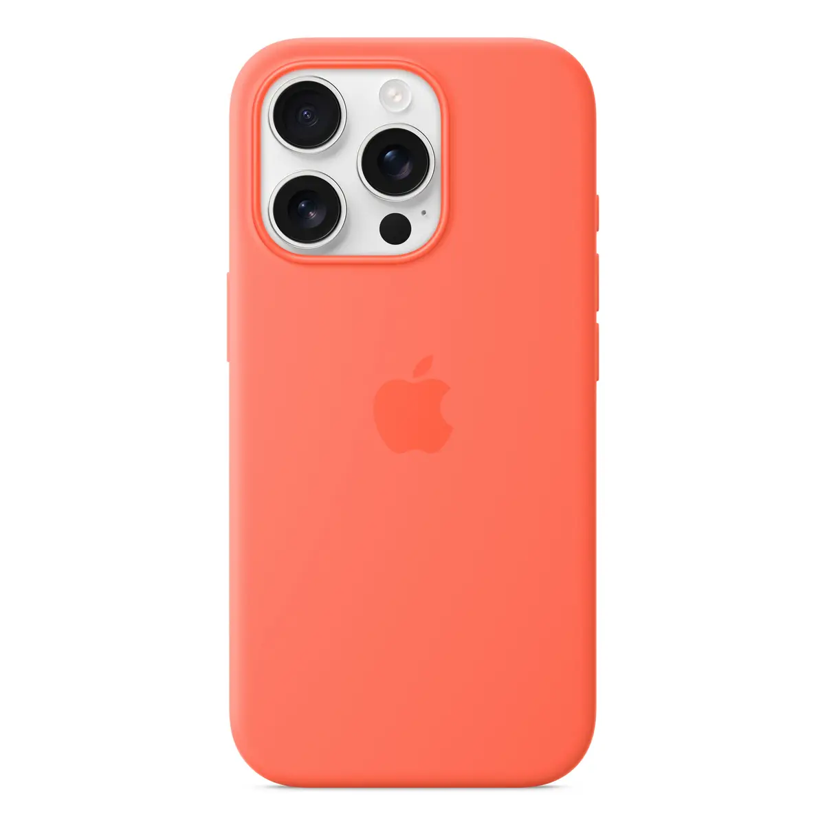 Silikon Case mit MagSafe für iPhone 16 Pro Mandarine