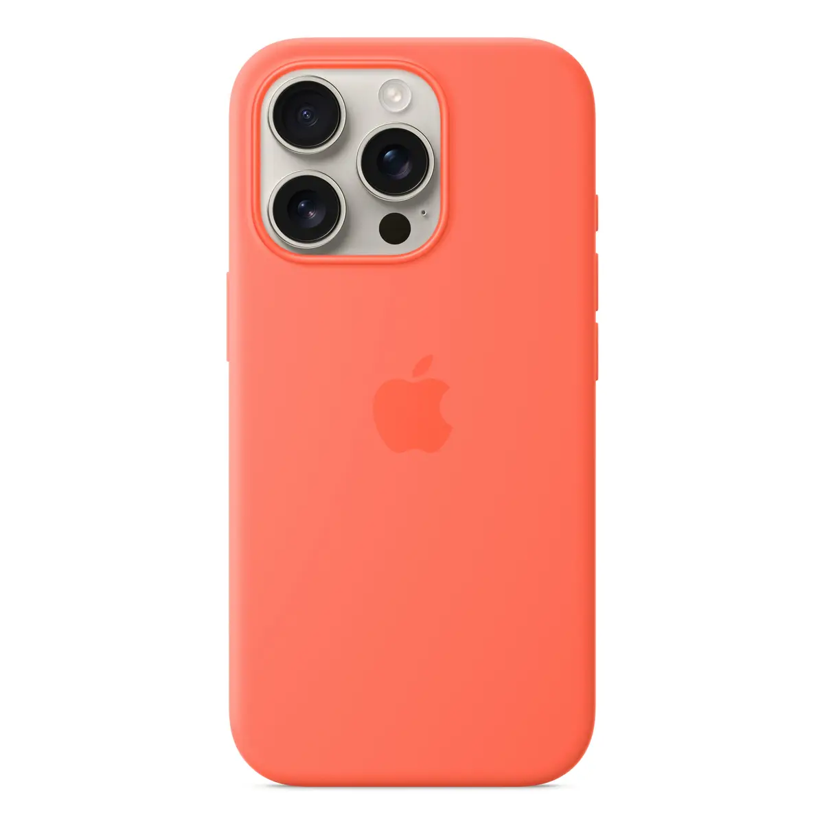 Silikon Case mit MagSafe für iPhone 16 Pro Mandarine