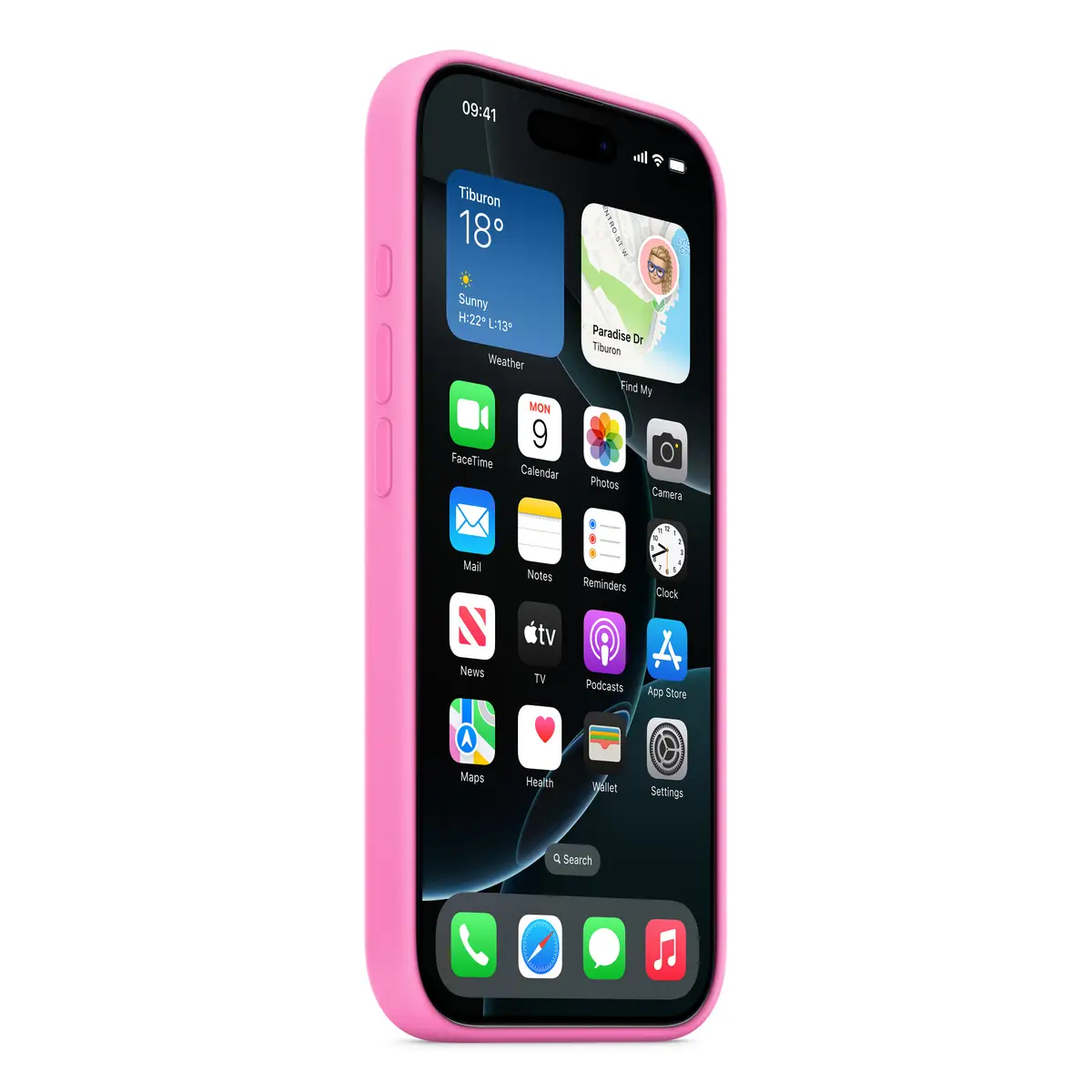 Silikon Case mit MagSafe für iPhone 16 Pro Pfingstrose