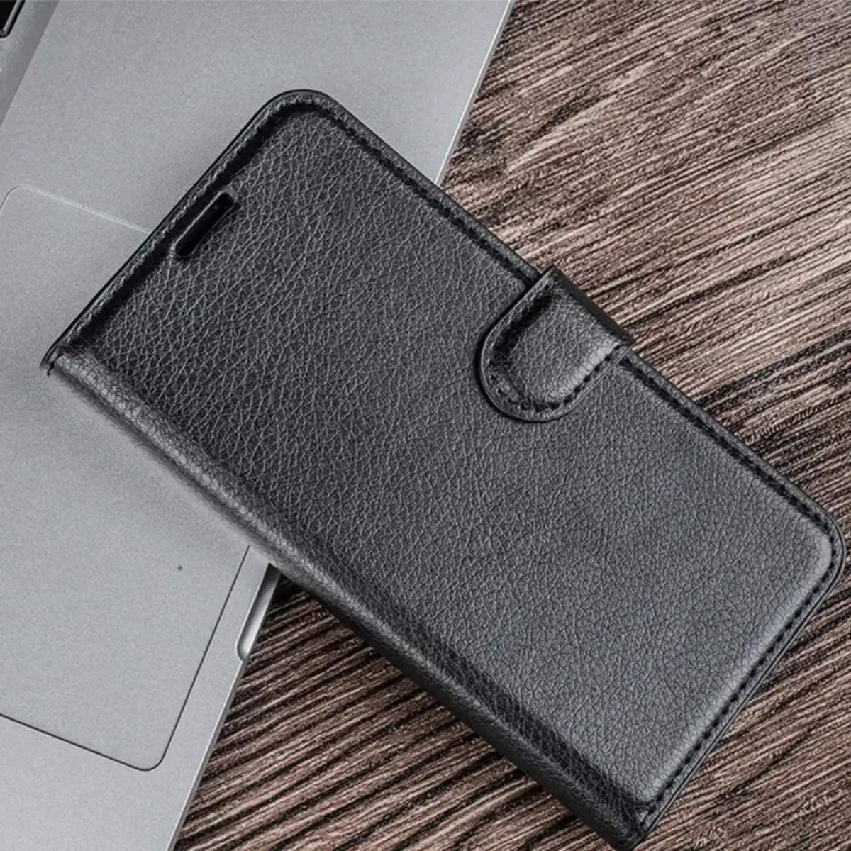 JLC Apple iPhone 16E Executive Wallet HülleSchwarz