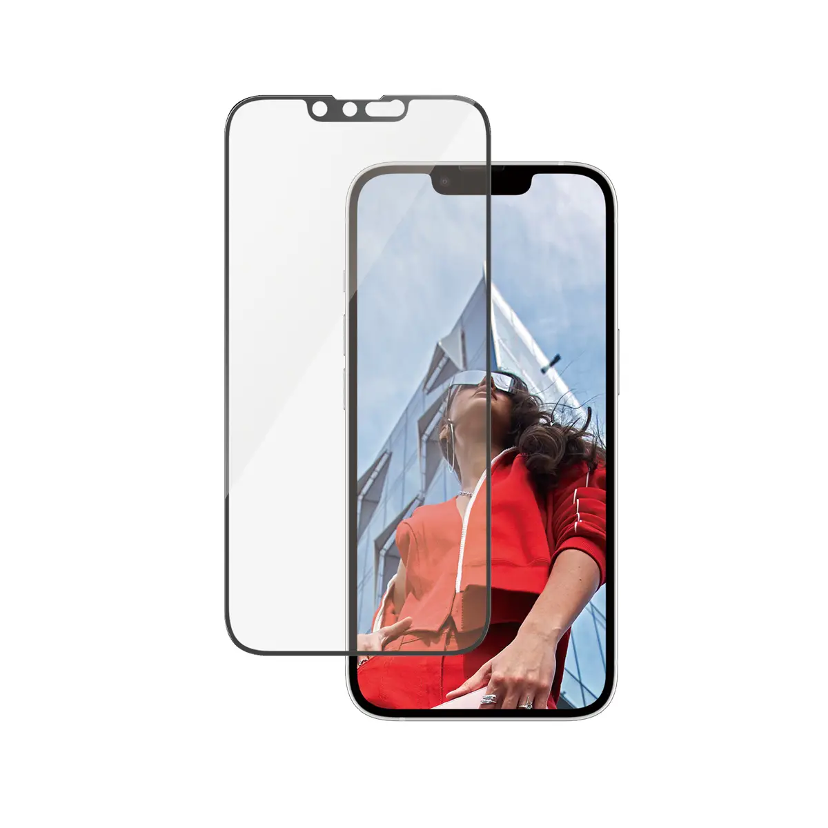 PanzerGlass Bildschirmschutz für Apple iPhone 14, 16e, Rahmenfarbe schwarz