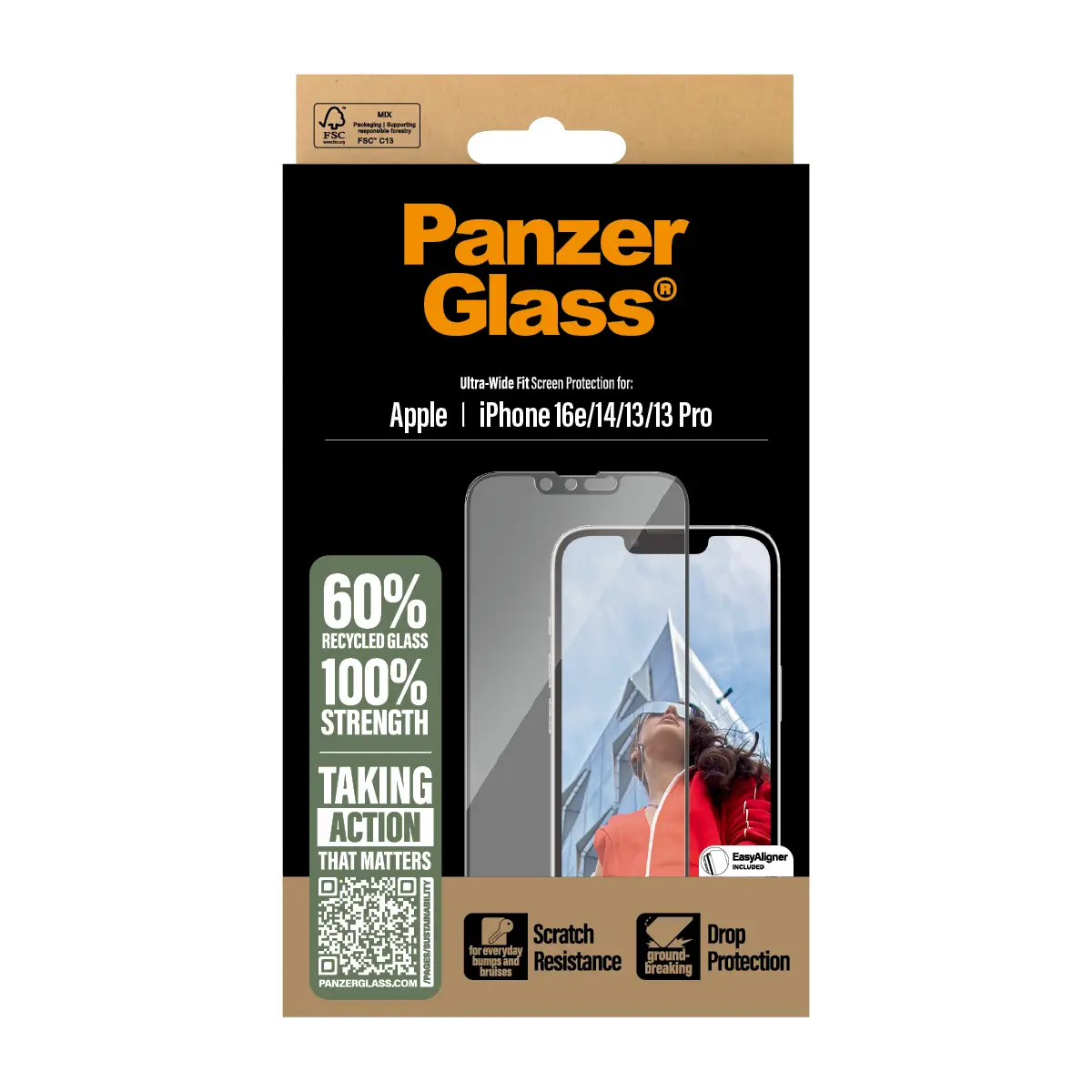 Bildschirmschutz für Handy Rahmenfarbe schwarz