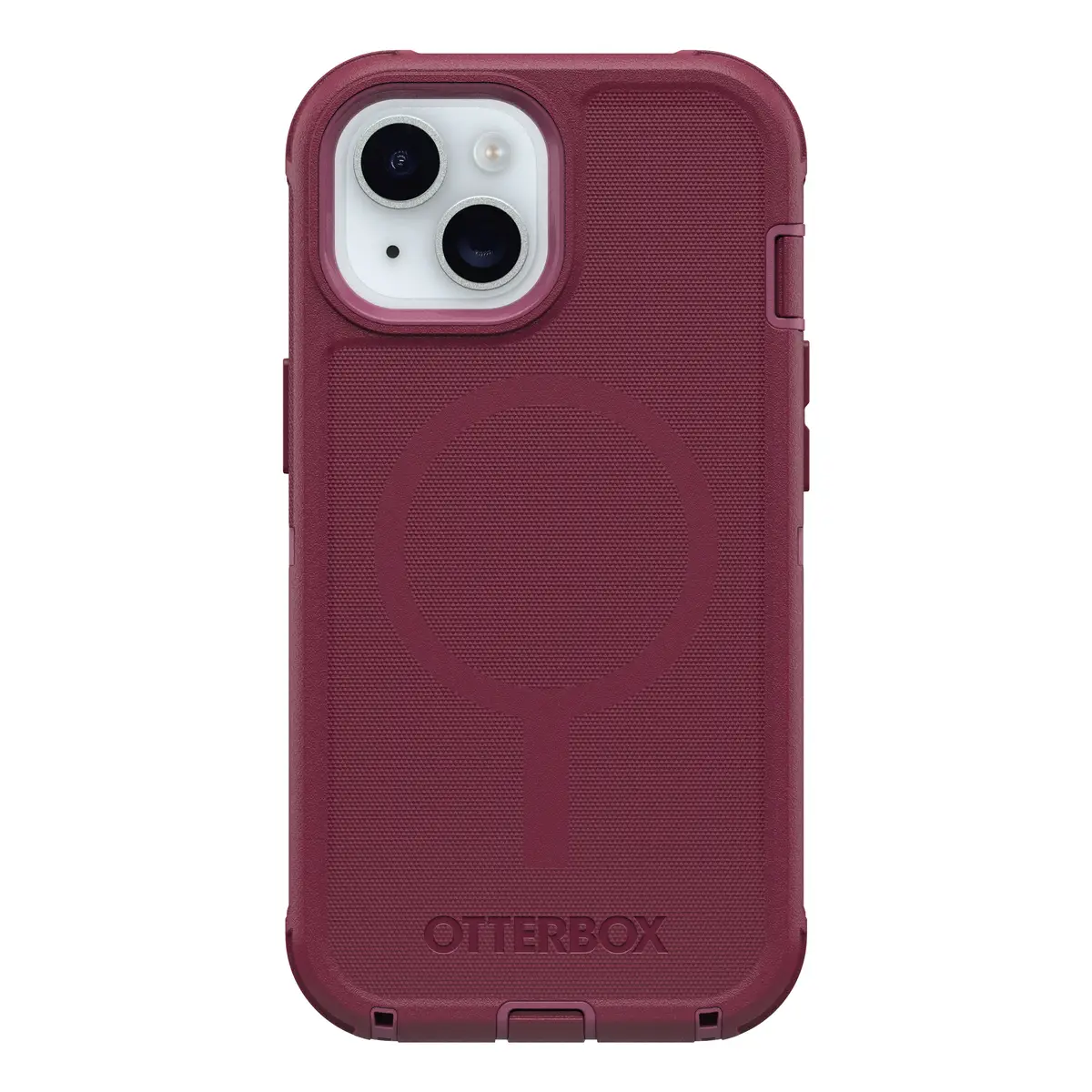 Schutzhülle für Apple iPhone 13 14 15 kompatibel mit MagSafe Fuchsbeere (pink)