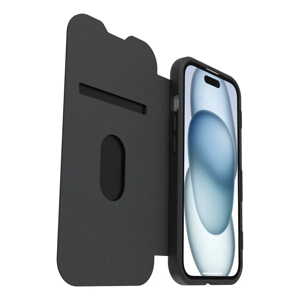 React Folio Series Flip-Hülle für Apple iPhone 13 14 15 kompatibel mit MagSafe Black Crystal