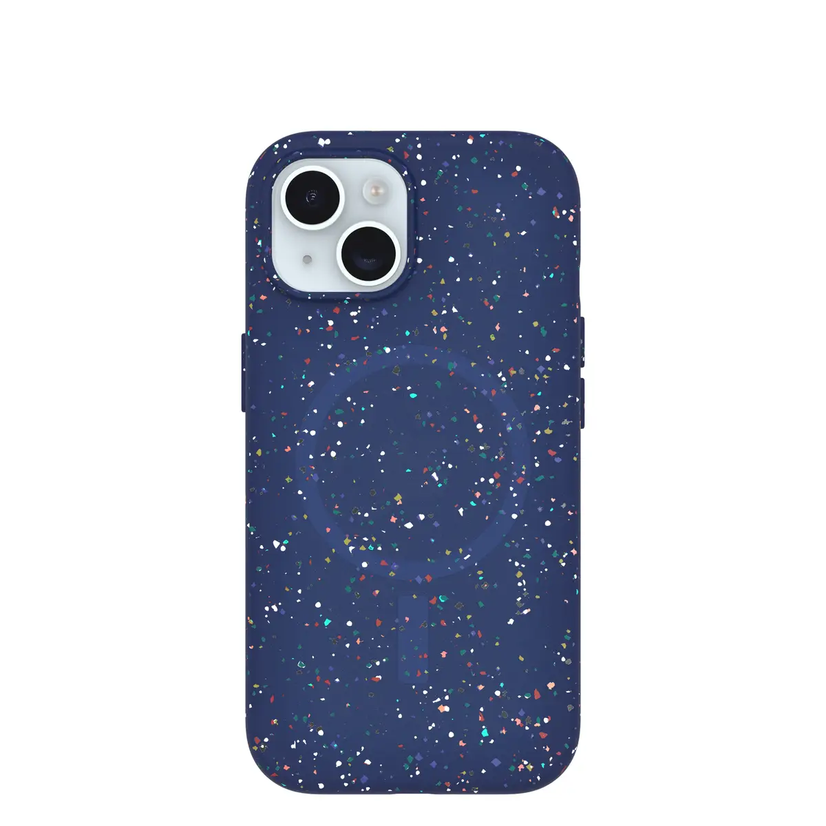 Schutzhülle für Apple iPhone 15 kompatibel mit MagSafe REGRIND Silikon Kunstfaser Blueberry Pie