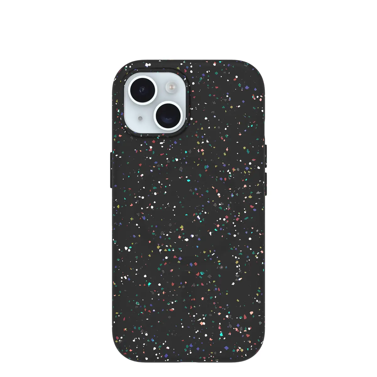 Schutzhülle für Apple iPhone 15 kompatibel mit MagSafe REGRIND Silikon Kunstfaser Carnival Night (schwarz)