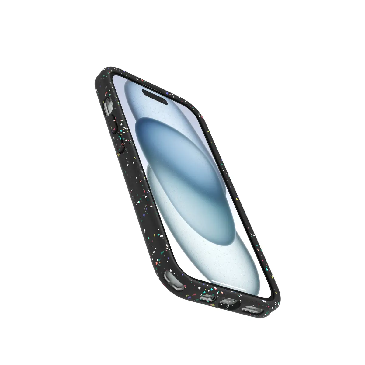 Schutzhülle für Apple iPhone 15 kompatibel mit MagSafe REGRIND Silikon Kunstfaser Carnival Night (schwarz)
