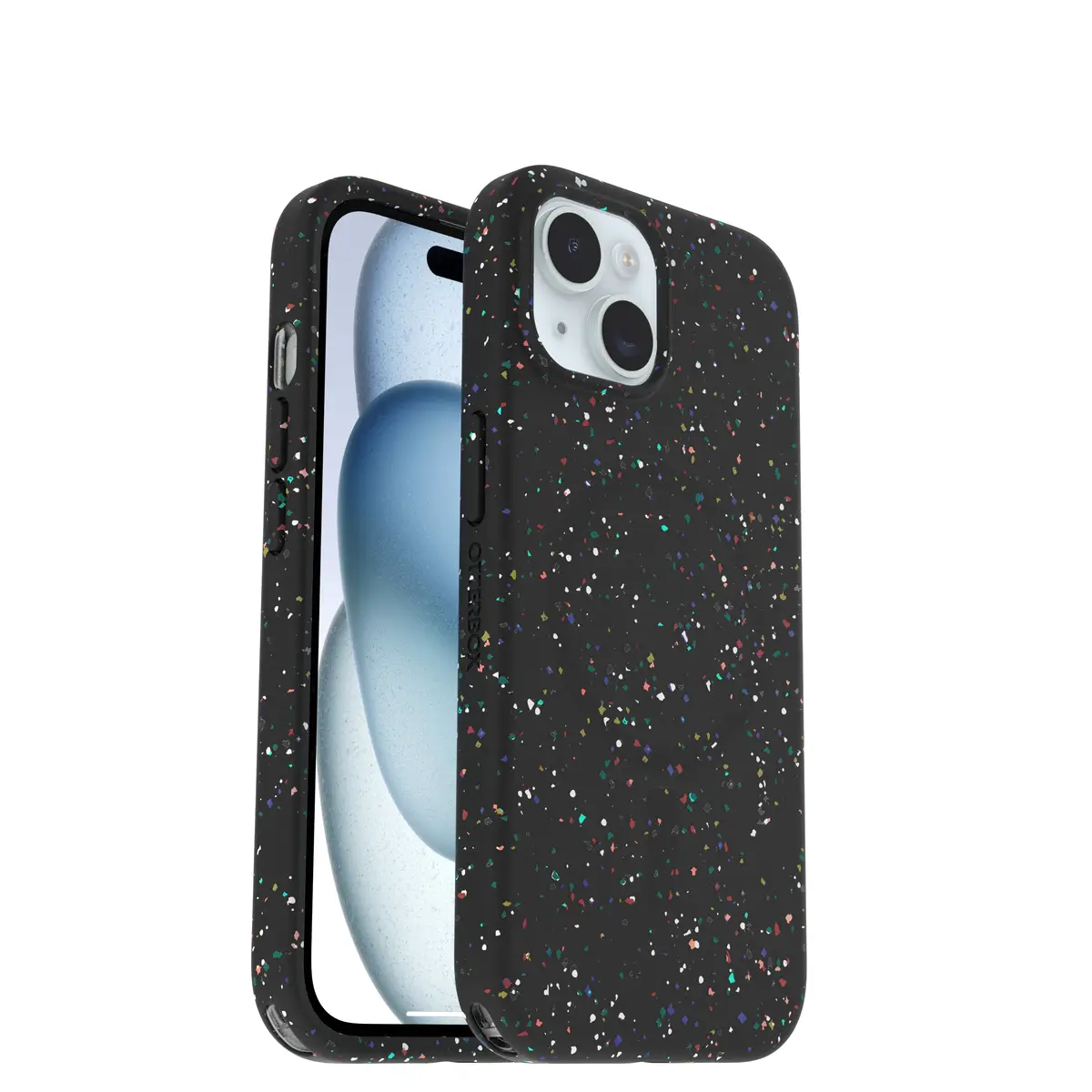 Schutzhülle für Apple iPhone 15 kompatibel mit MagSafe REGRIND Silikon Kunstfaser Carnival Night (schwarz)