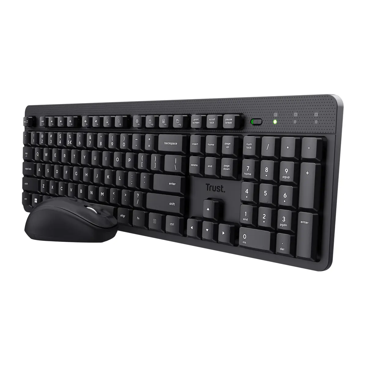 ODY II Bluetooth Tastatur/Mouse-Set mit numerischer Tastatur Layout Deutsch Schwarz.