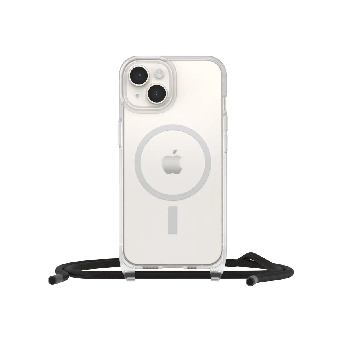 React Necklace hintere Abdeckung für Apple iPhone 14 Transparent kompatibel mit MagSafe