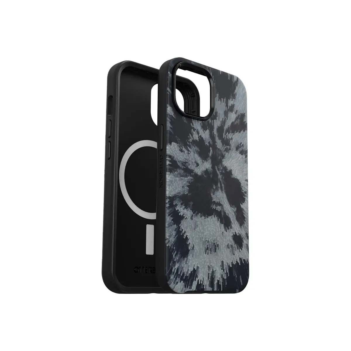 Symmetry Series hintere Abdeckung für Apple iPhone 13/14/15/16e Burnout Sky (Schwarz/Grau) kompatibel mit MagSafe