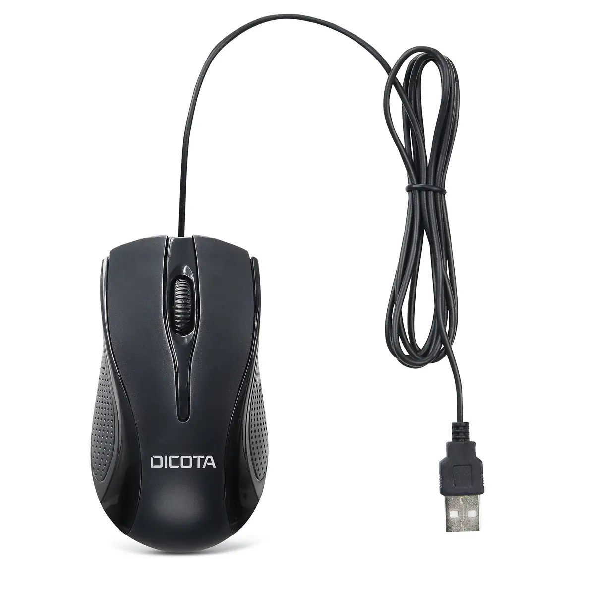 Wired Mouse 3 Tasten USB Laser rechts- und linkshändig Schwarz