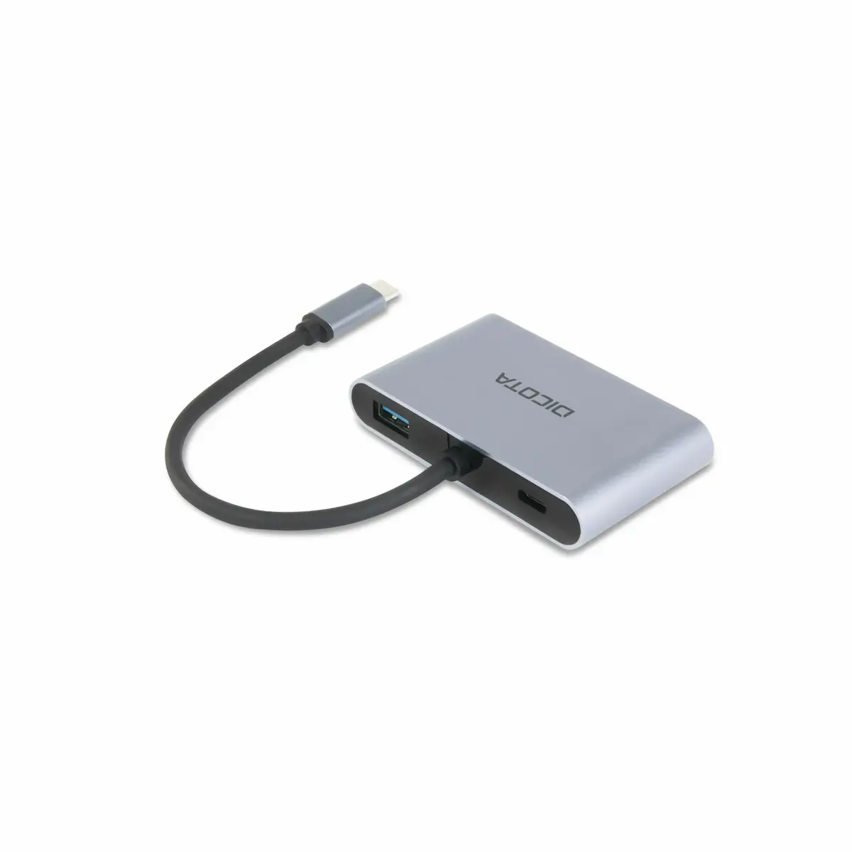 USB-C Portable 5-in1 Docking Station 4K HDMI/DP PD Silber