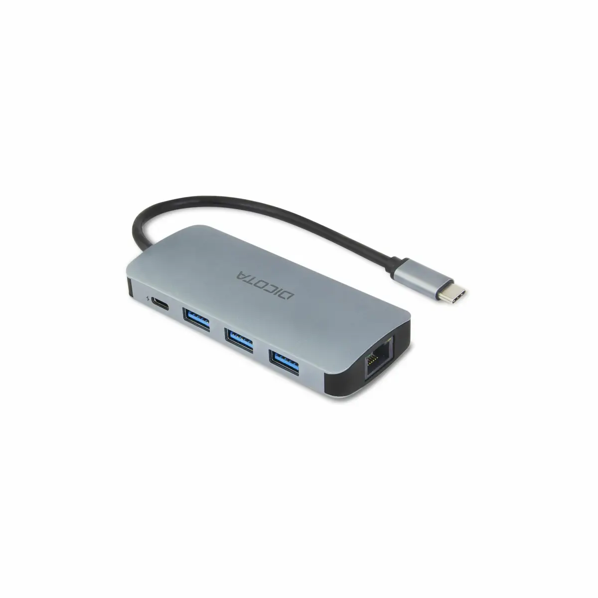 USB-C 8-in-1 Dockingstation Multi Hub 4K PD 100W Silber