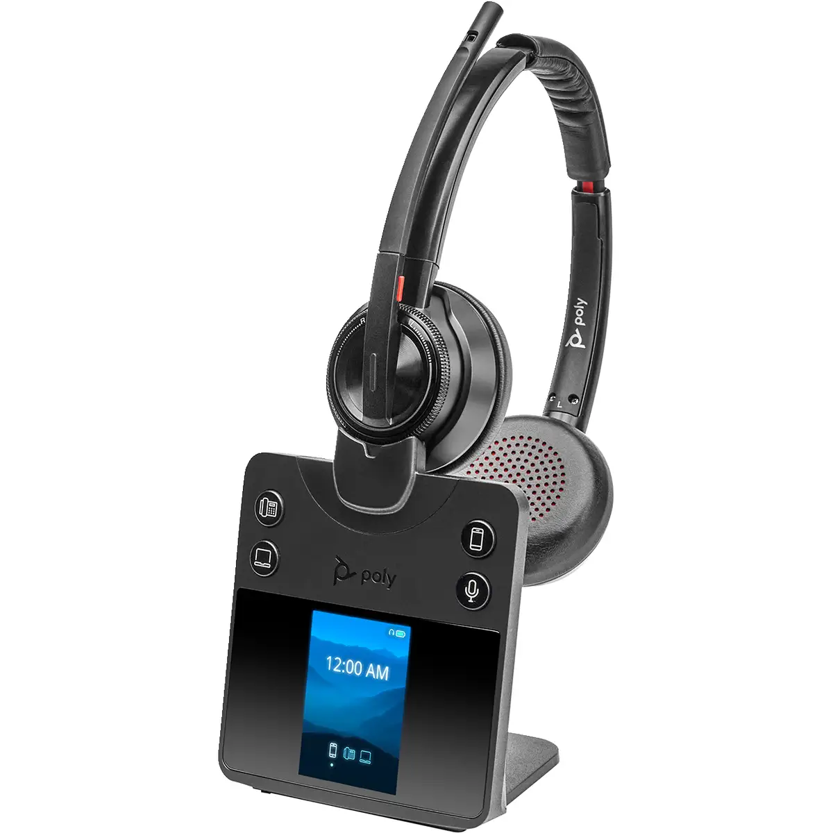 Poly Savi 8420 Headset Kabellos Büro/Callcenter Schwarz