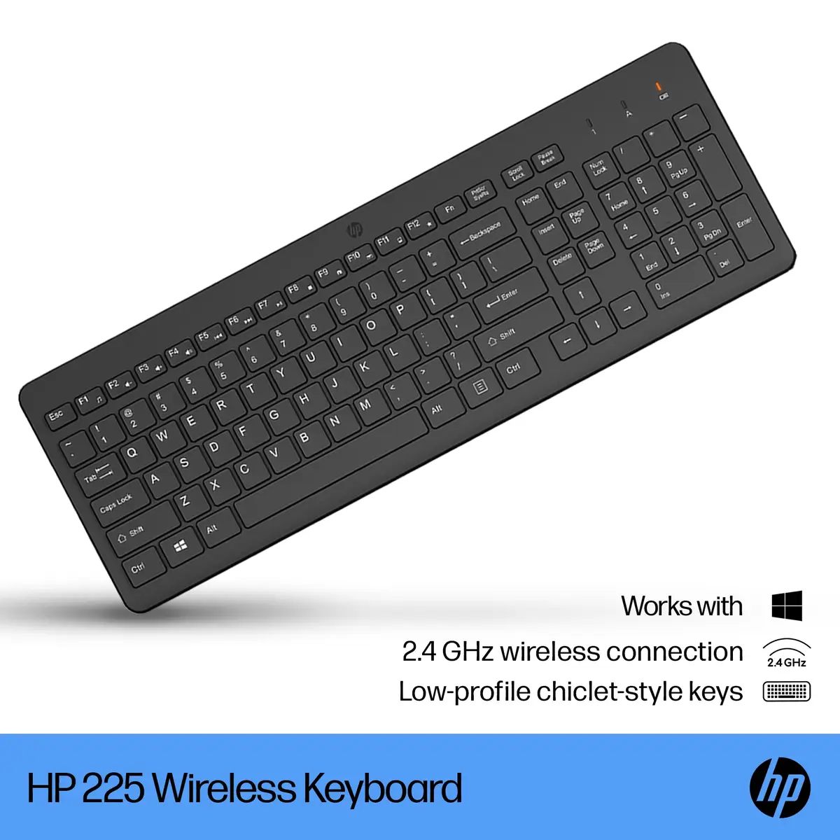225 Wireless Tastatur Layout Deutsch Schwarz