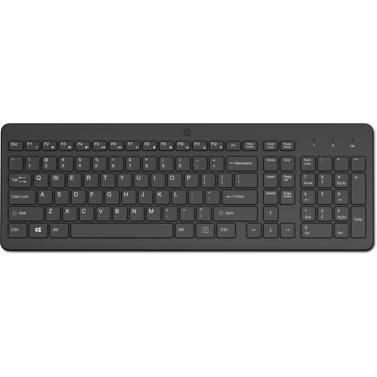 225 Wireless Tastatur, Volle Größe (100%), Kabellos, RF Wireless, Schwarz