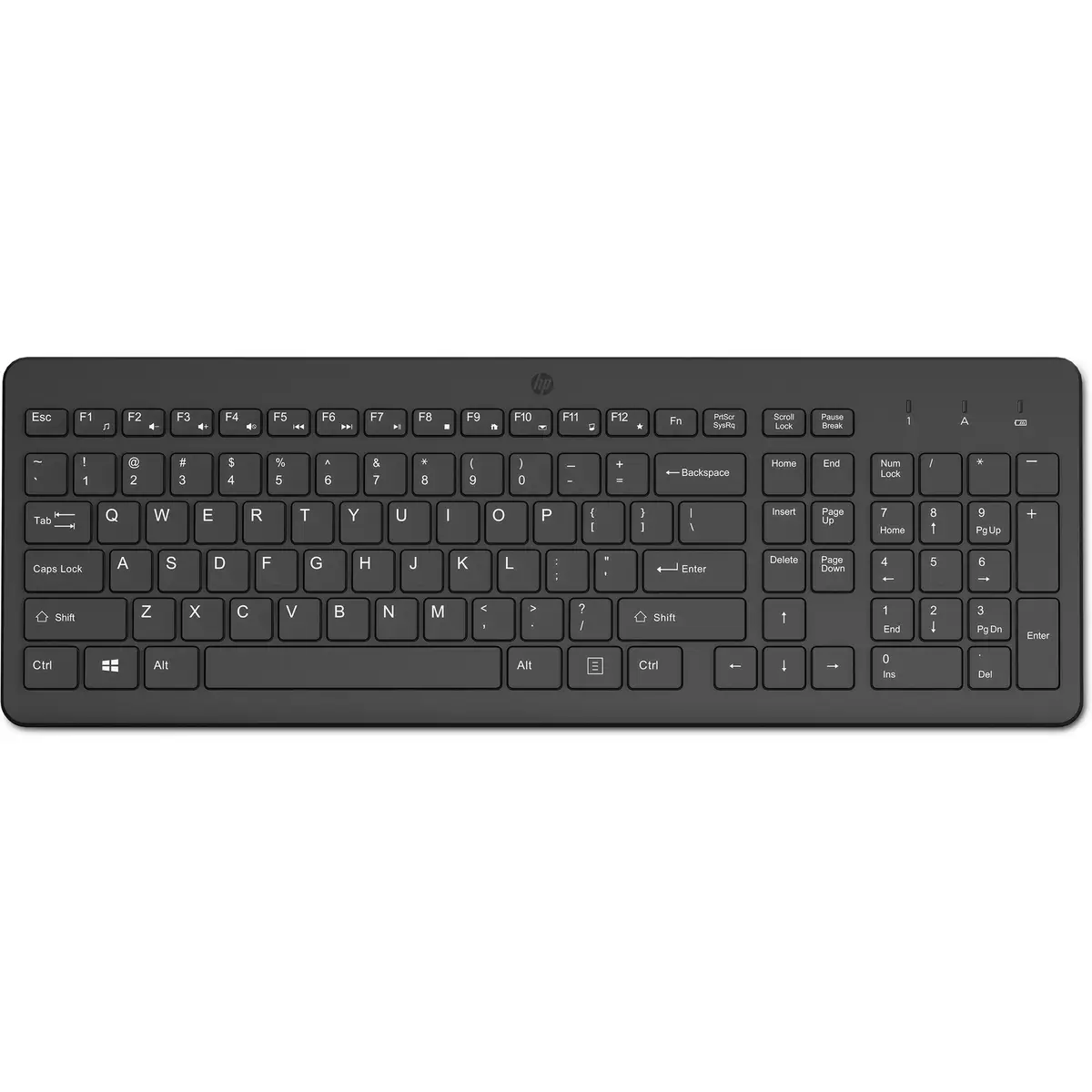 225 Wireless Tastatur, Volle Größe (100%), Kabellos, RF Wireless, Schwarz