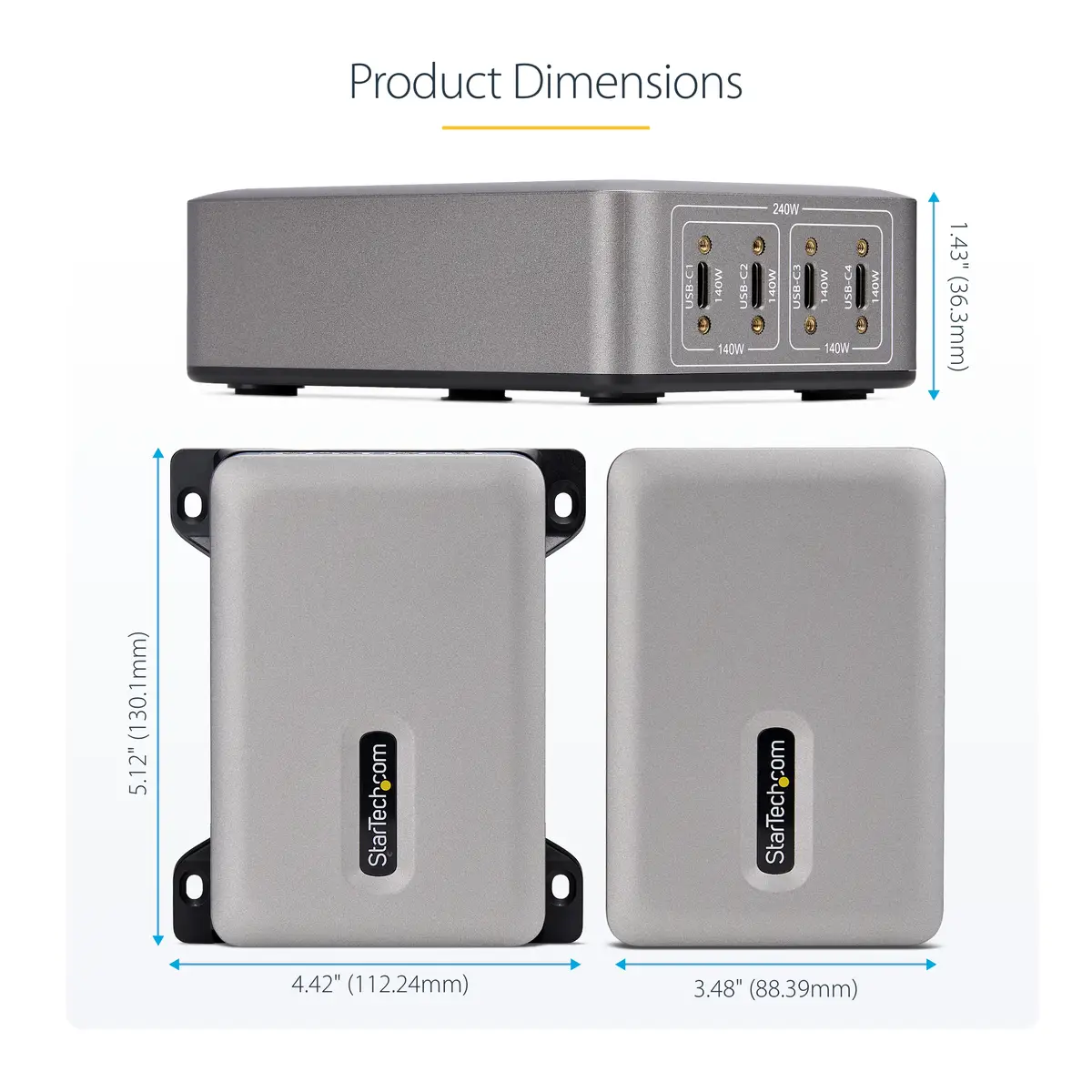 StarTech 4-Port USB-C Charger Single Port 140W EPR Netzteil