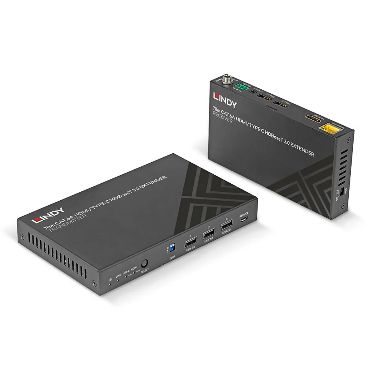 70m Cat.6A TypeC & HDMI HDBaseT 3.0 KVM Extender