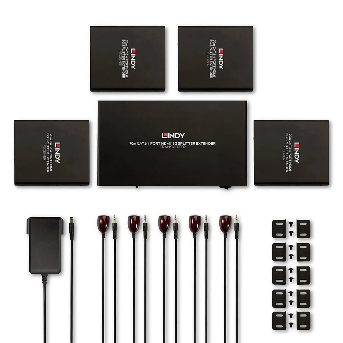 4 Port HDMI 4K60 Splitter Extender, 70m, Cat.6