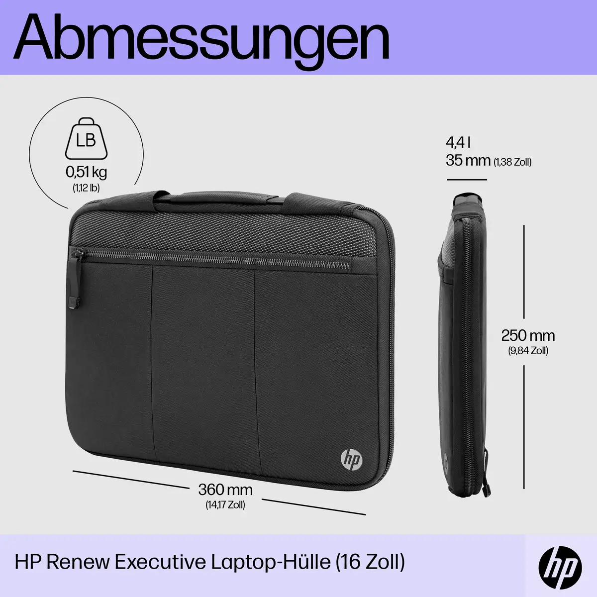 Renew Executive Notebook-Hülle für 35,8cm (14,1") Notebooks Schwarz