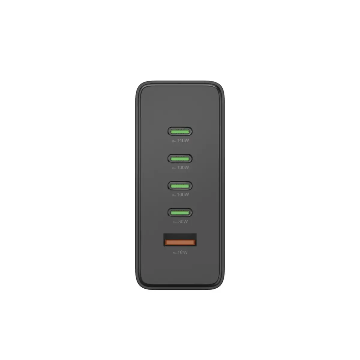 USB-Ladestation 5 Ports, GaN, Schnellladegerät, 4xUSB-C, 1xUSB-A, PD, 240 W